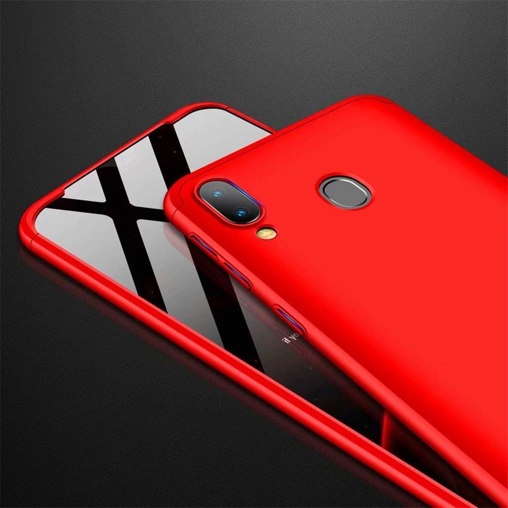 Capa de proteção GKK 360 frontal e traseira capa completa para Samsung Galaxy A40 vermelho