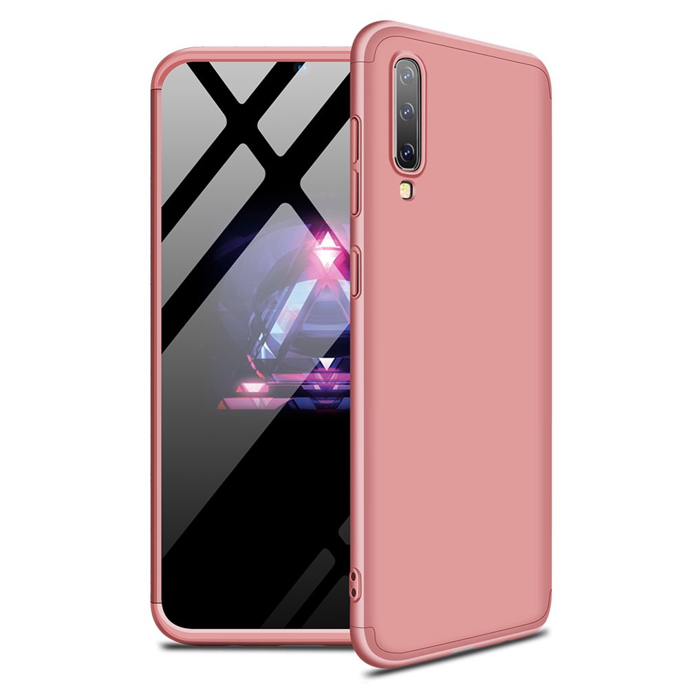 Capa de proteção GKK 360 frontal e traseira capa completa para Samsung Galaxy A70 rosa