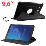 Capa em Pele para Samsung Galaxy Tab E T560 Preta 9,6 "
