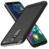 Capa carbono Capa flexível de TPU para LG K40 X420 preta