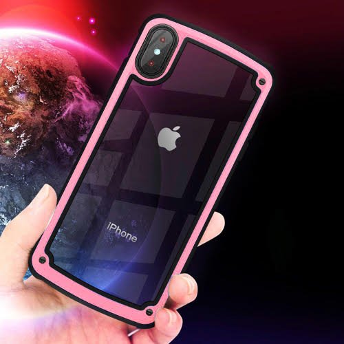 Capa Solid Frame para PC com proteção de TPU para Samsung Galaxy S9 G960 rosa