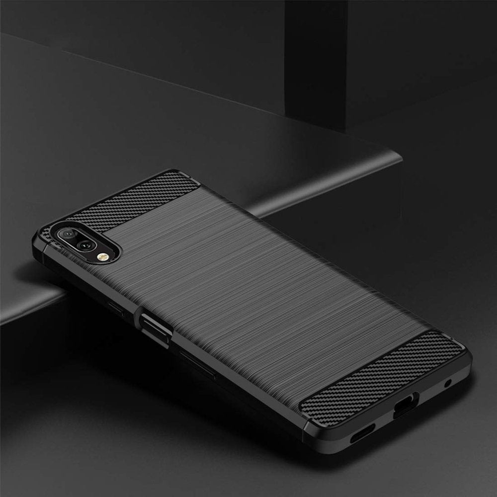 Capa carbono Capa flexível de TPU para Xiaomi Redmi 7A preta