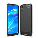 Capa carbono Capa flexível de TPU para Huawei Y5 2019  -  Honor 8S preta