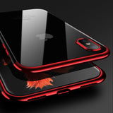 Capa transparente em gel TPU com moldura de galvanoplastia para Samsung Galaxy A50s  -  Galaxy A50  -  Galaxy A30s vermelho