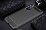 Capa carbono Capa flexível de TPU para Huawei Honor 20 - 20 Pro preta