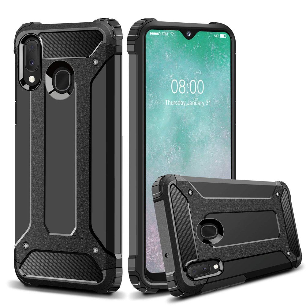 Capa Hybrid Armor Capa resistente e resistente para Samsung Galaxy A20e preta