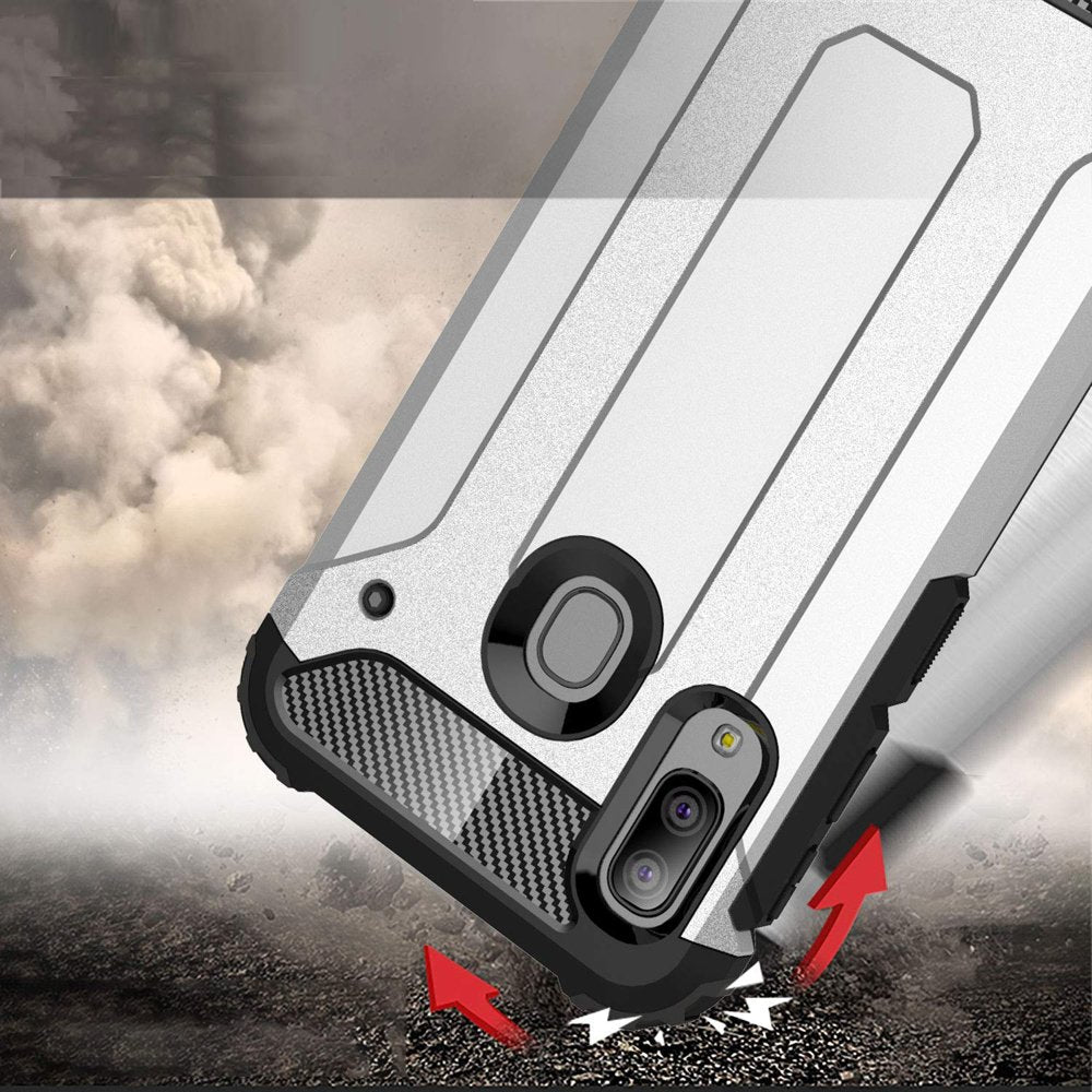 Capa Hybrid Armor Capa resistente e resistente para Samsung Galaxy A20e preta