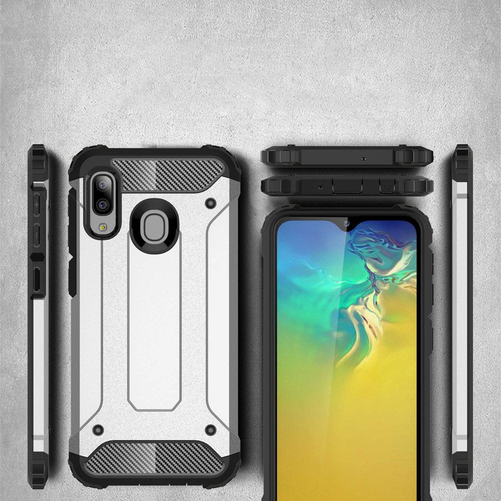 Capa Hybrid Armor Capa resistente e resistente para Samsung Galaxy A20e azul