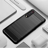 Capa carbono Capa flexível de TPU para Xiaomi Mi 9 Lite  -  Mi CC9 preto