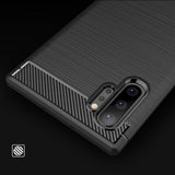 Capa carbono Capa flexível de TPU para Samsung Galaxy Note 10 Plus azul