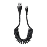 REMAX Super Spring Data Cable com Nylon Wire USB  -  micro USB 120cm 2.1A preto (RC-139m preto)