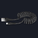 REMAX Super Spring Data Cable com Nylon Wire USB  -  micro USB 120cm 2.1A preto (RC-139m preto)