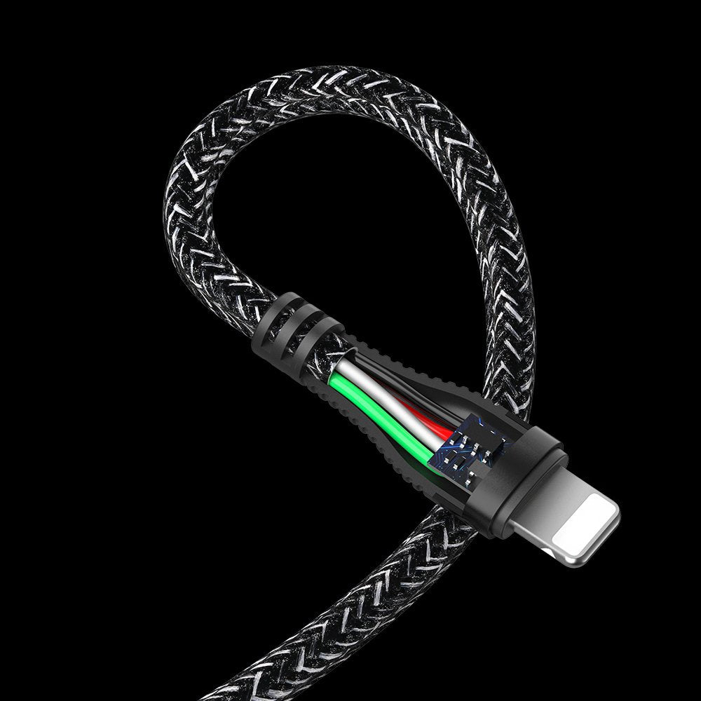 REMAX Super Spring Data Cable com Nylon Wire USB  -  micro USB 120cm 2.1A preto (RC-139m preto)