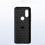 Capa carbono Capa flexível de TPU para Motorola One Action preta