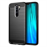 Capa carbono Capa flexível de TPU para Xiaomi Redmi Note 8 Pro preto