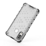Capa de armadura de favo de mel com pára-choque de TPU para Samsung Galaxy A40 transparente