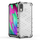 Capa de armadura de favo de mel com pára-choque de TPU para Samsung Galaxy A40 transparente
