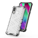 Capa de armadura de favo de mel com pára-choque de TPU para Samsung Galaxy A40 transparente