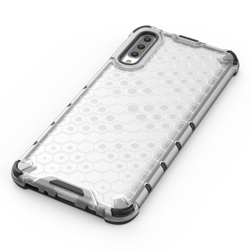 Capa de armadura de favo de mel com pára-choque de TPU para Samsung Galaxy A70 verde
