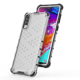 Capa de armadura de favo de mel com pára-choque de TPU para Samsung Galaxy A70 verde