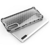 Capa de armadura de favo de mel com pára-choque de TPU para Samsung Galaxy A70 transparente