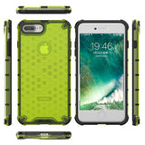 Capa de armadura de favo de mel com pára-choque de TPU para iPhone 8 Plus  -  iPhone 7 Plus vermelho