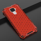 Capa de armadura de favo de mel com pára-choque de TPU para Huawei Mate 30 Lite  -  Huawei Nova 5i Pro vermelho