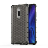 Capa de armadura em caixa de favo de mel com pára-choque de TPU para Xiaomi Mi 9T  -  Xiaomi Mi 9T Pro preto