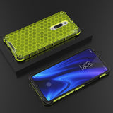Capa de armadura em caixa de favo de mel com pára-choque de TPU para Xiaomi Mi 9T  -  Xiaomi Mi 9T Pro verde