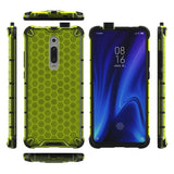 Capa de armadura em caixa de favo de mel com pára-choque de TPU para Xiaomi Mi 9T  -  Xiaomi Mi 9T Pro verde
