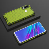 Capa de armadura de favo de mel com pára-choque de TPU para Huawei P30 Lite verde