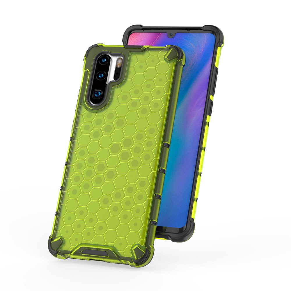 Capa de armadura de favo de mel com proteção de TPU para Huawei P30 Pro verde
