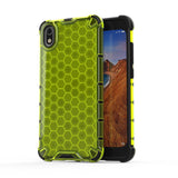 Capa de armadura em caixa de favo de mel com amortecedor em TPU para Xiaomi Redmi 7A verde