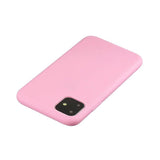 Capa de silicone com capa de borracha flexível macia para iPhone 11 Pro rosa