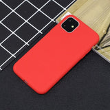 Capa de silicone com capa de borracha flexível macia para iPhone 11 Pro vermelho