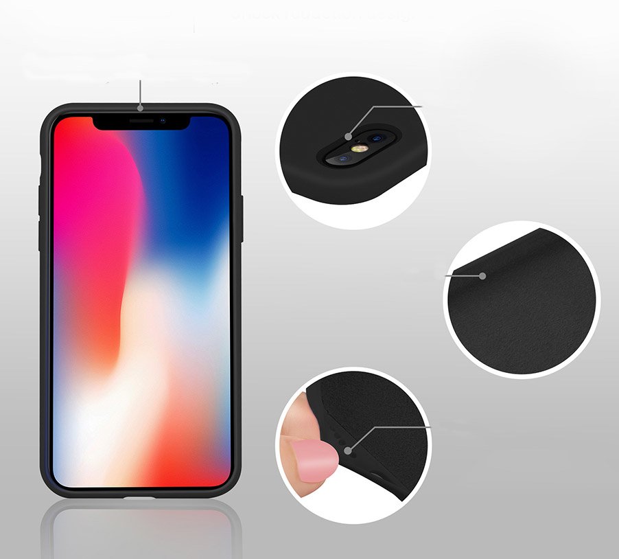 Capa de silicone com capa de borracha flexível macia para iPhone 11 Pro preto