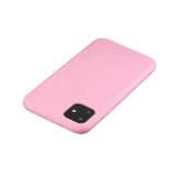 Capa de silicone com capa de borracha flexível macia para iPhone 11 rosa