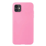Capa de silicone com capa de borracha flexível macia para iPhone 11 rosa