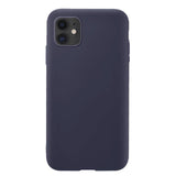 Capa de silicone com capa de borracha flexível macia para iPhone 11 azul escuro
