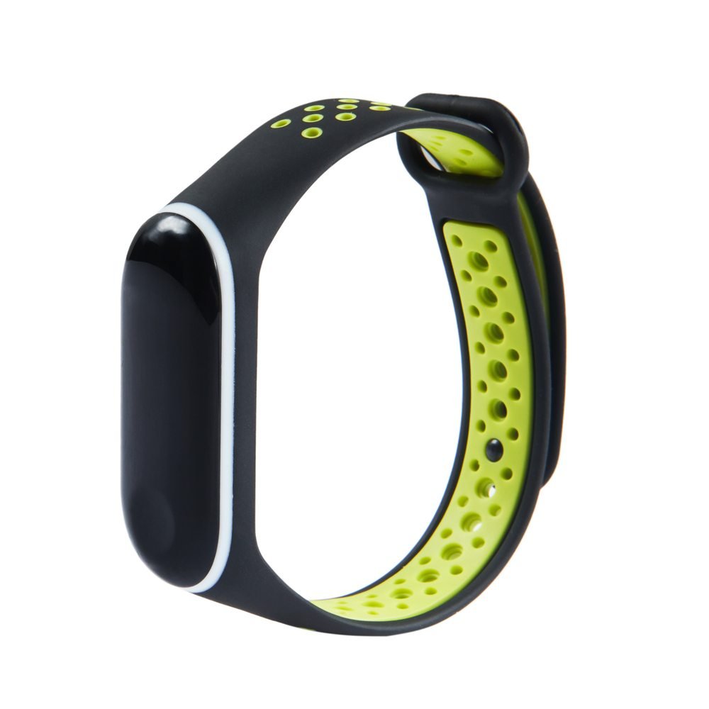 Correia de banda de reposição para Xiaomi Mi Band 4  -  Mi Band 3 Dots preto-verde