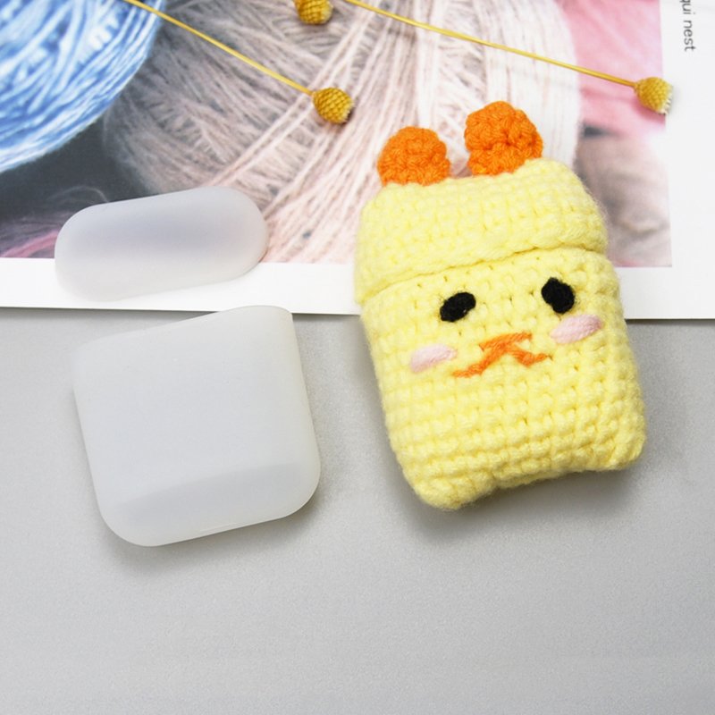 Caixa estojo de silicone para Auriculares AirPods 2gen  -  1gen com gorro de lã para frango