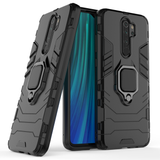 Capa de armadura de anel suporte magnético para carro capa resistente e resistente para Xiaomi Redmi Note 8 Pro preto
