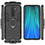 Capa de armadura de anel suporte magnético para carro capa resistente e resistente para Xiaomi Redmi Note 8 Pro preto