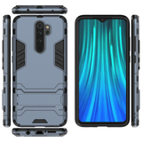 Capa de armadura de suporte Capa resistente e resistente para Xiaomi Redmi Note 8 Pro azul