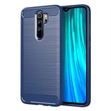 Capa carbono Capa flexível de TPU para Xiaomi Redmi Note 8 Pro azul