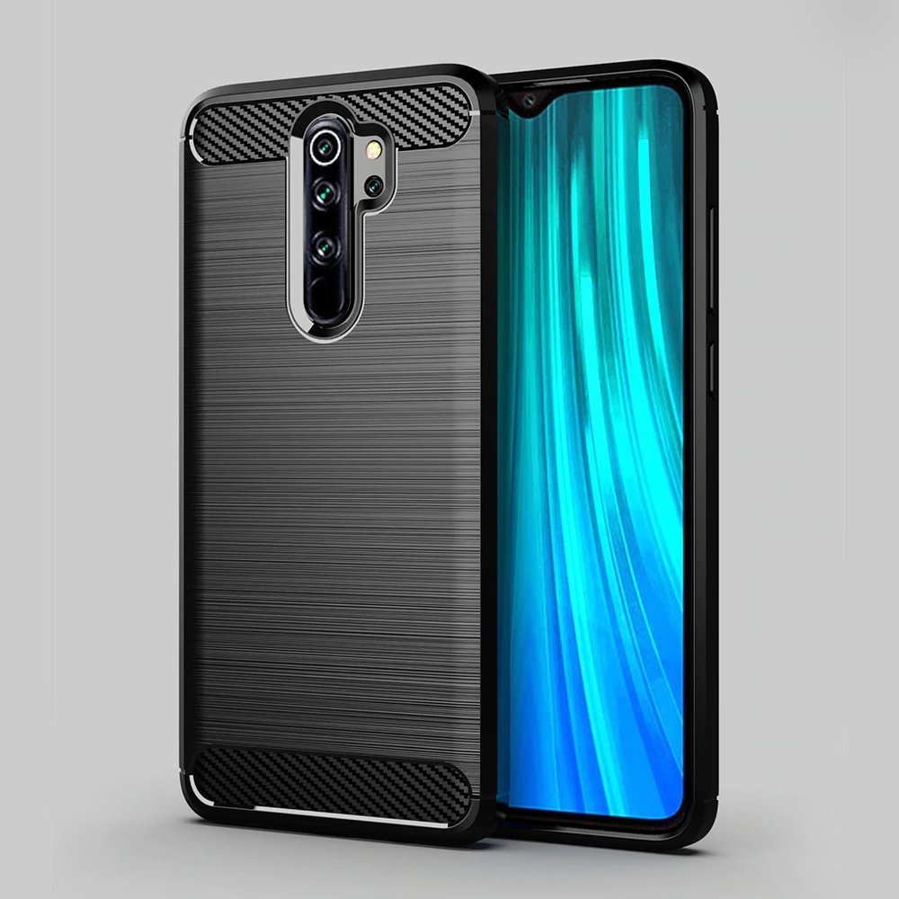 Capa carbono Capa flexível de TPU para Xiaomi Redmi Note 8 Pro azul