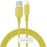 Baseus Colorido Cabo USB  -  Lightning 2.4A 1.2m amarelo (CALDC-0Y)