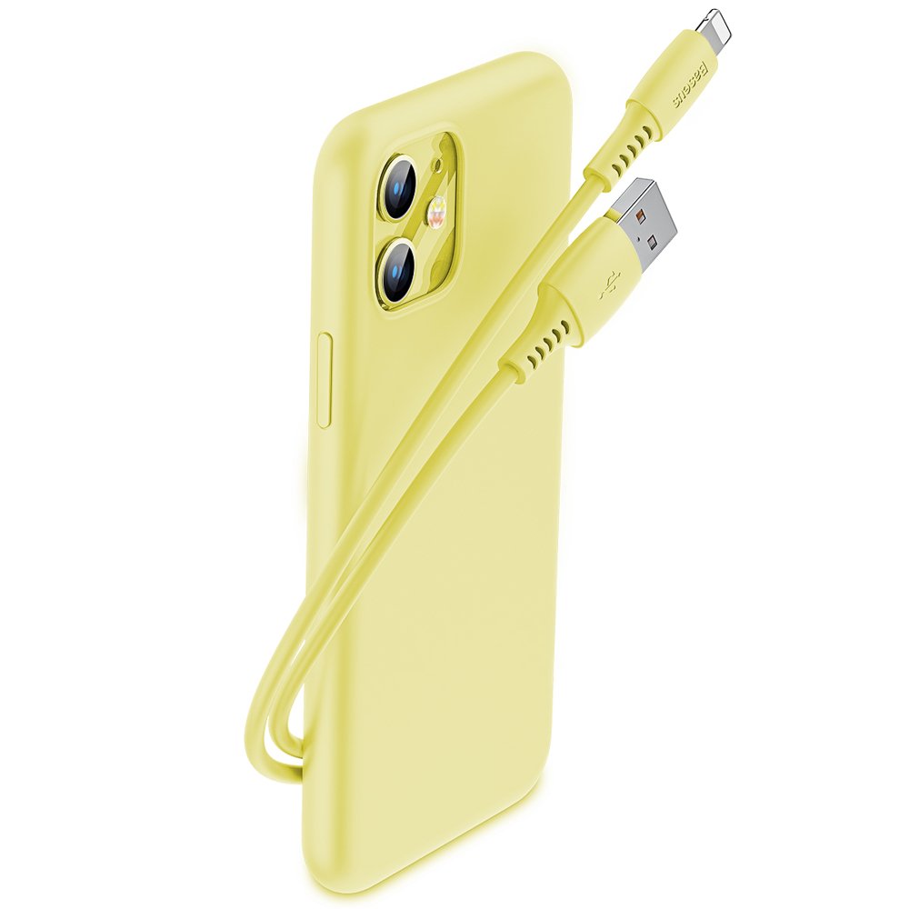 Baseus Colorido Cabo USB  -  Lightning 2.4A 1.2m amarelo (CALDC-0Y)