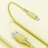 Baseus Colorido Cabo USB  -  Lightning 2.4A 1.2m amarelo (CALDC-0Y)