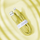 Baseus Colorido Cabo USB  -  Lightning 2.4A 1.2m amarelo (CALDC-0Y)